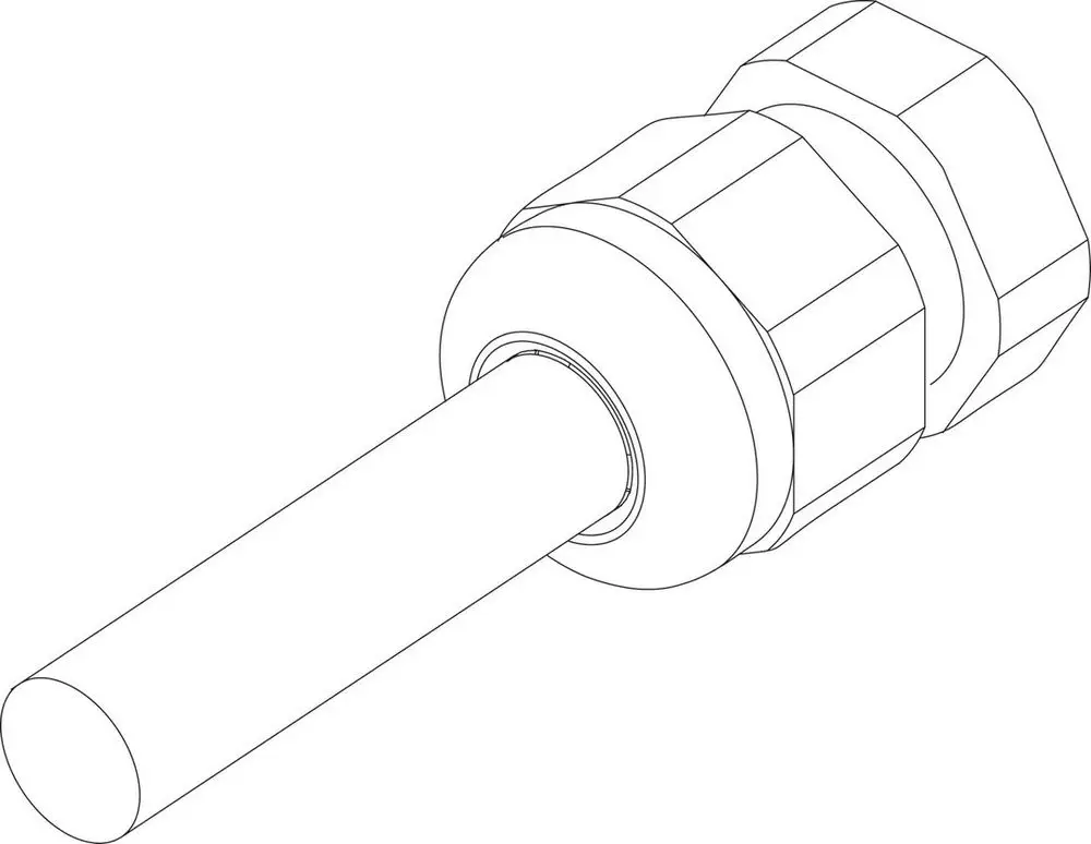 Temperatursensor mit runder, metallischer Bauform und gewindeähnlichem Anschluss. Produkt von Bosch, ausgelegt zur Messung von Temperaturen in verschiedenen Anwendungen.